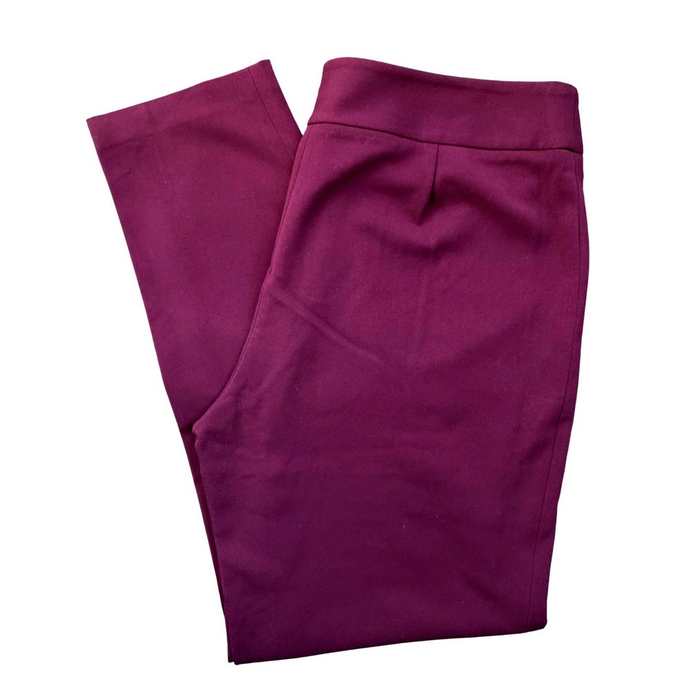 T8 Pendleton Trousers Plum Purple Stretch Slim Leg Dark Academia Career Pants 12